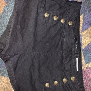 High waisted black sailor shorts